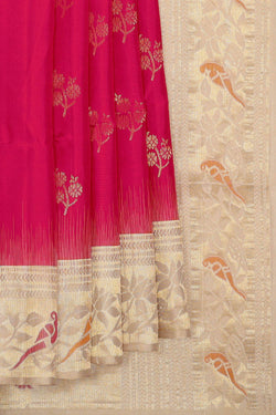 Image of Rani Pink Silk Saree