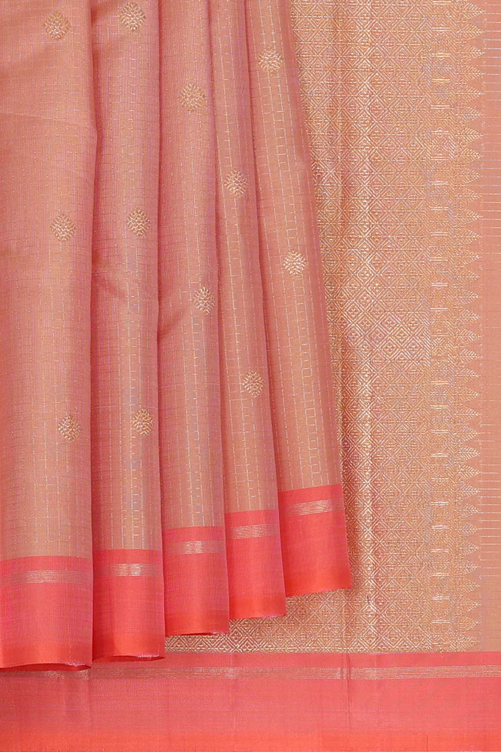 Arani Silk Light Peach Saree