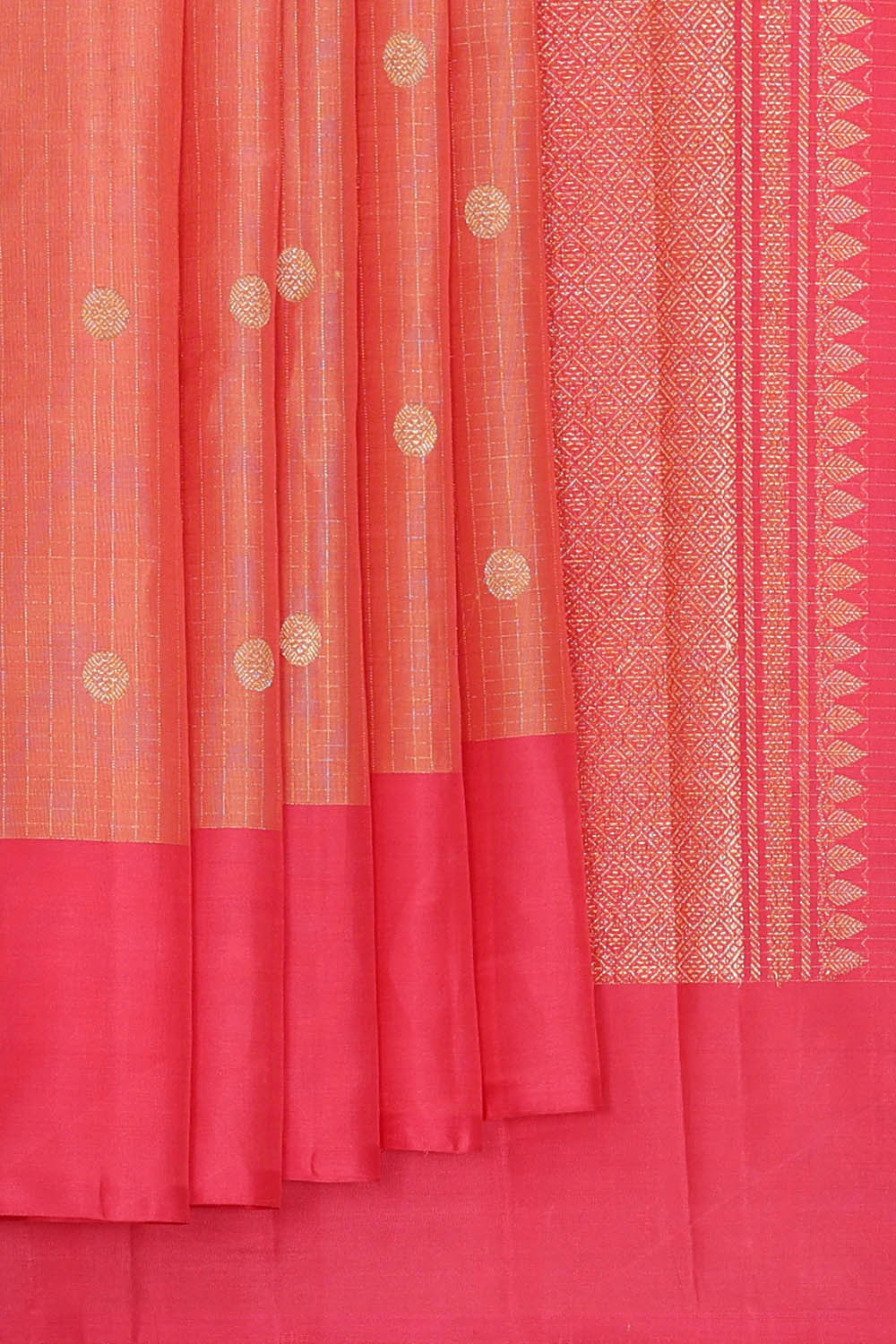 Image of Arani Silk Peach Saree