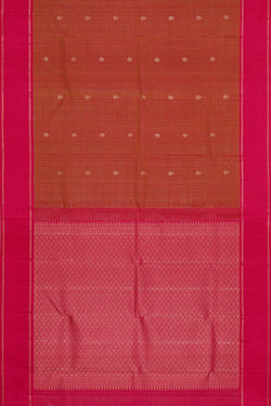 Image of Arani Silk Reddish Brown Saree