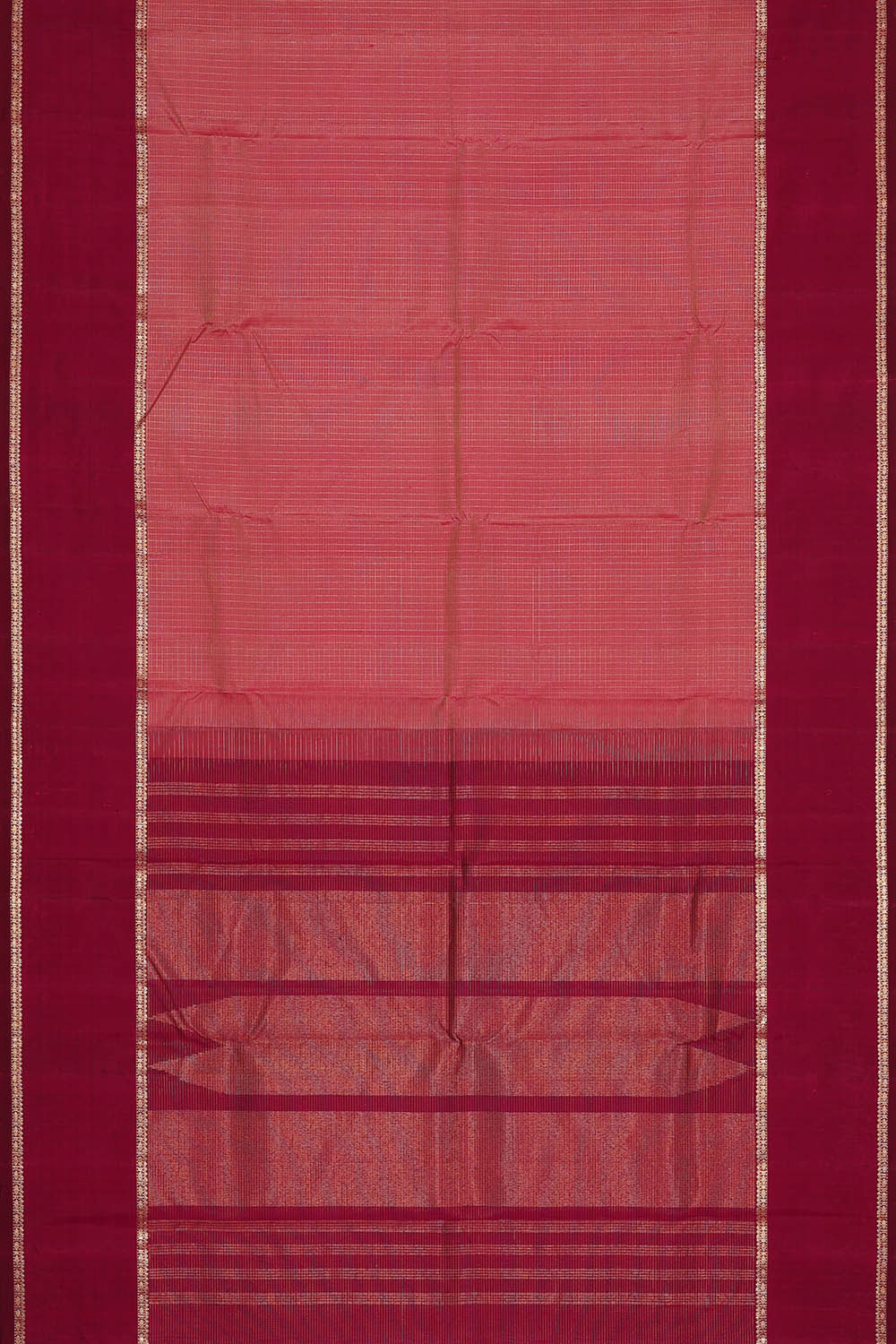 Arani Silk Light Red Saree