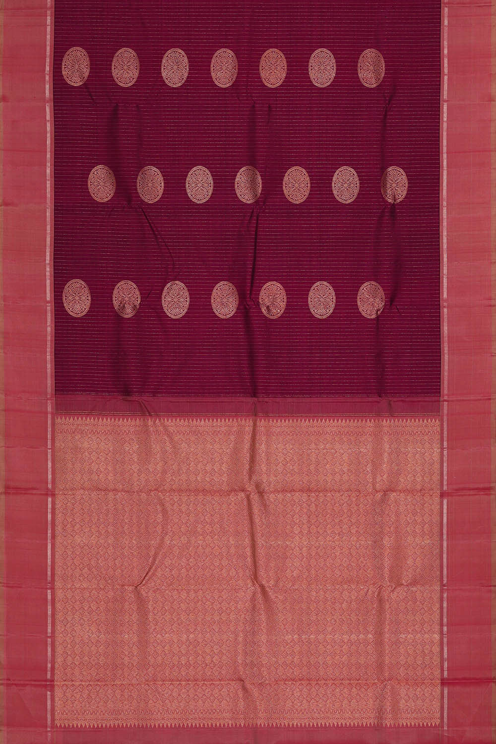 Image of Arani Silk Wine Red Saree