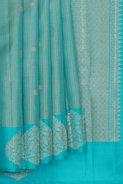 Image of Arani Silk Sky Blue Saree