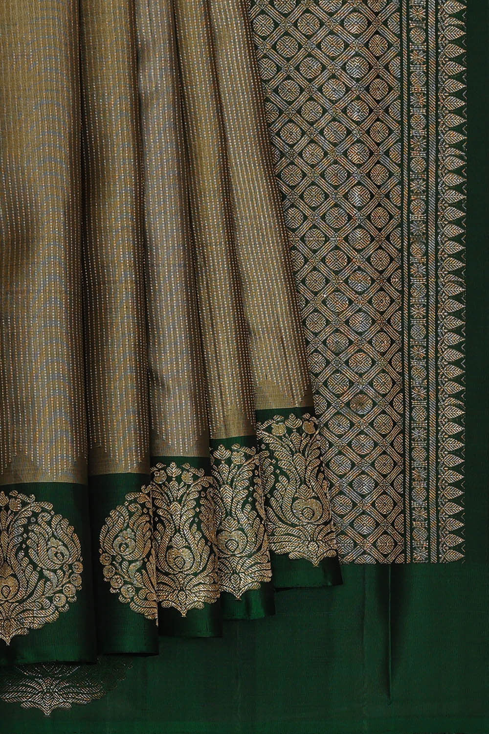 Arani Silk Mehndi Green Saree