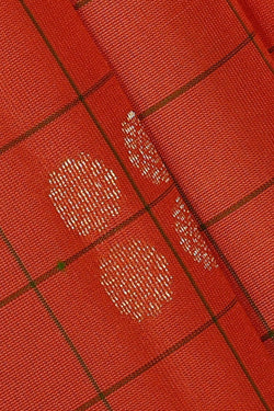 Image of Kanchipattu Dark Peach Brocade Saree