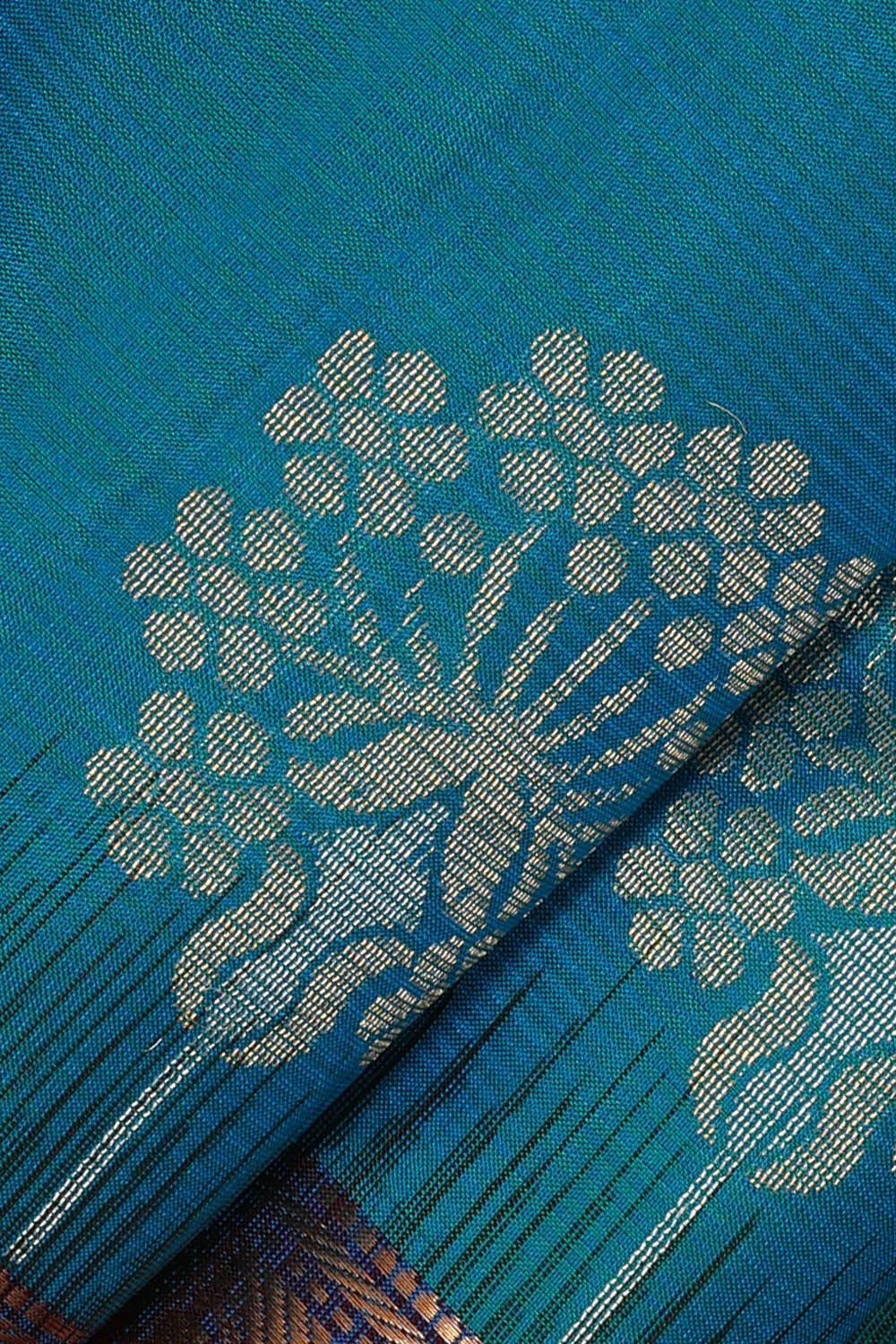 Image of Kanchipattu Sky Blue Brocade Saree