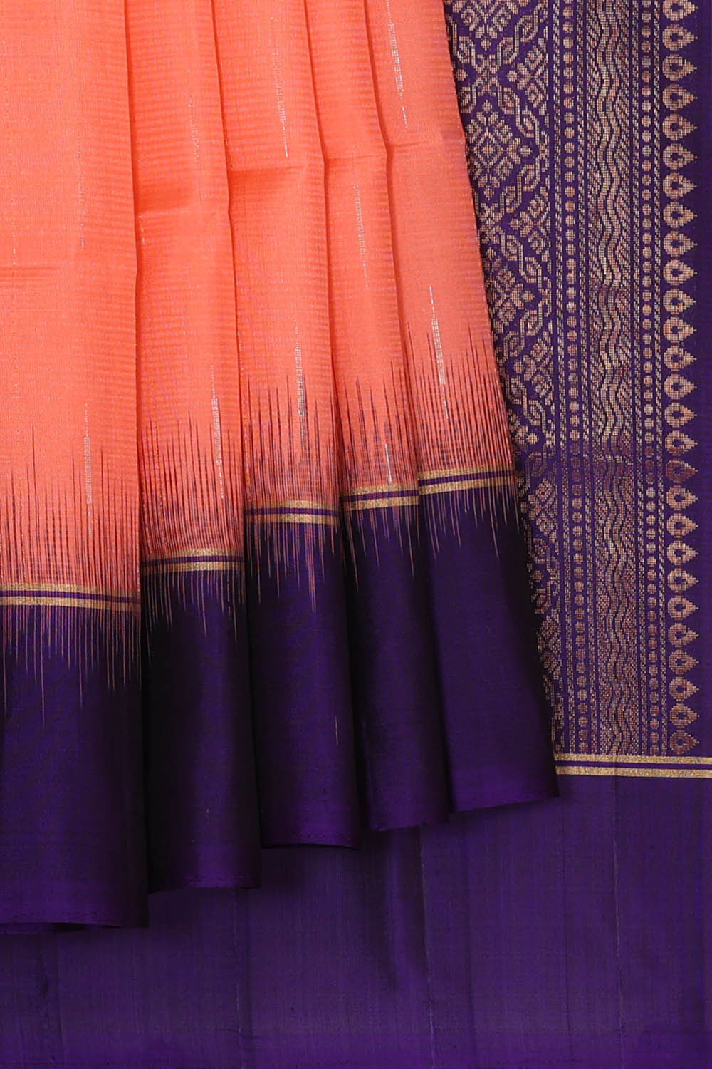 Image of Peach Silk Saree