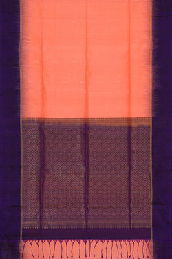 Image of Peach Silk Saree