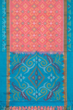 Image of Peach Silk Saree