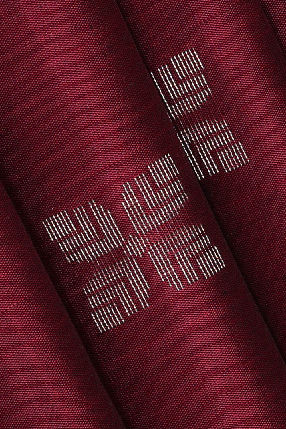 Image of Dark Red Silk Saree