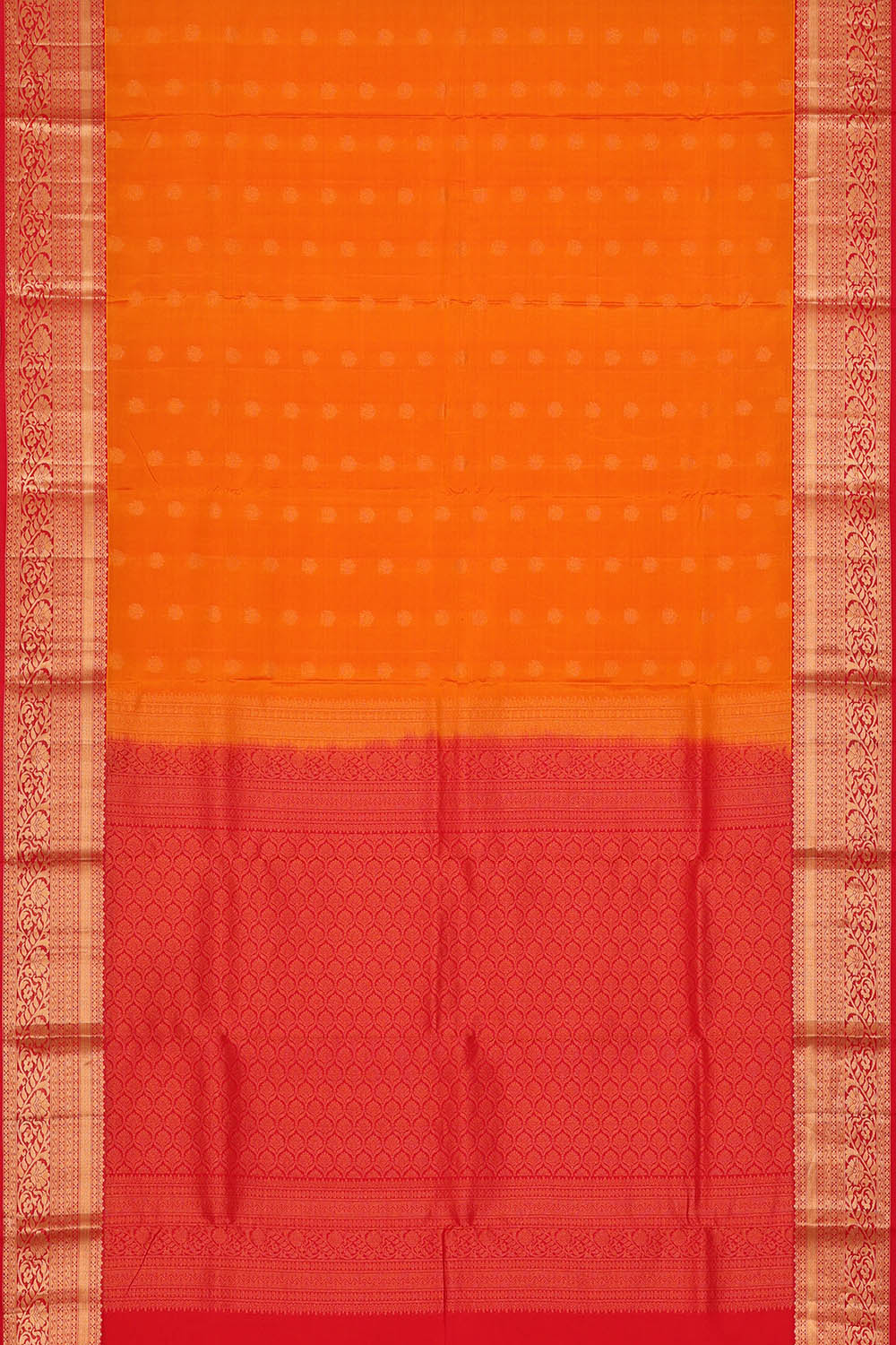 Image of Kanchipattu Silk Orange Saree