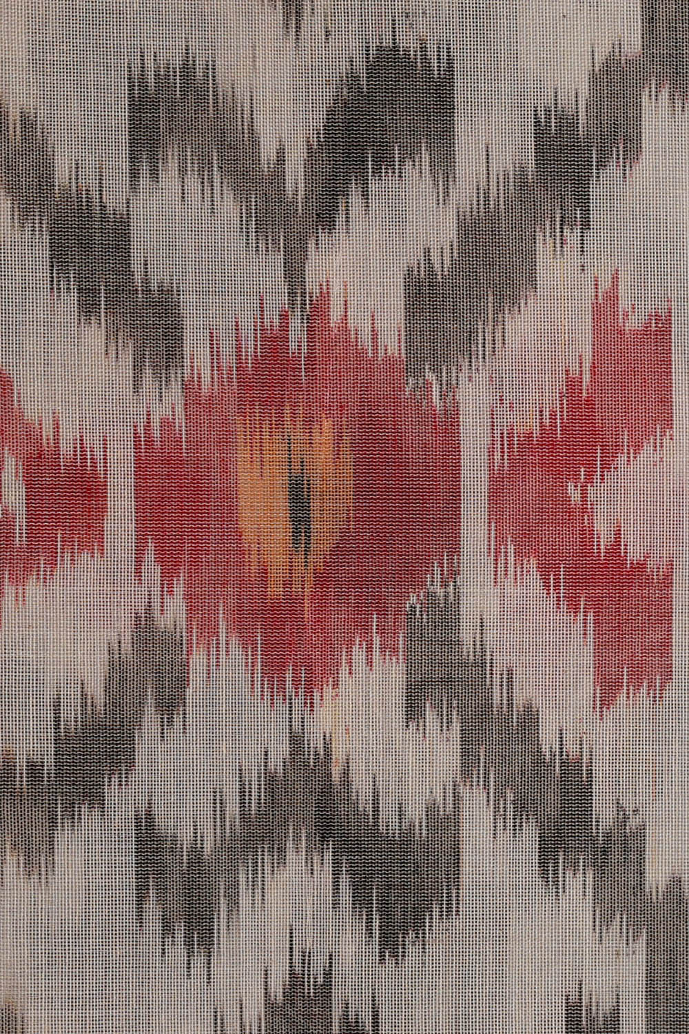 Image of Ikat Cotton Silk Cream Saree
