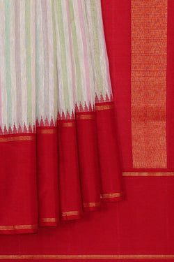 Image of Multicolour Linen Saree