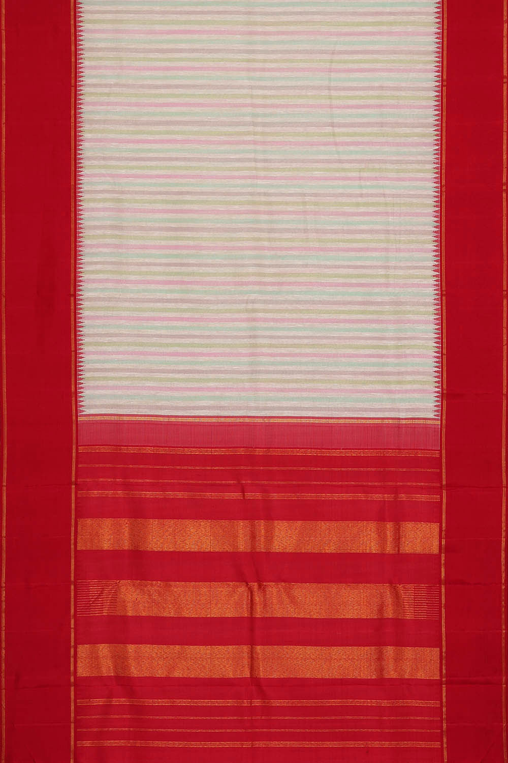Multicolour Linen Saree