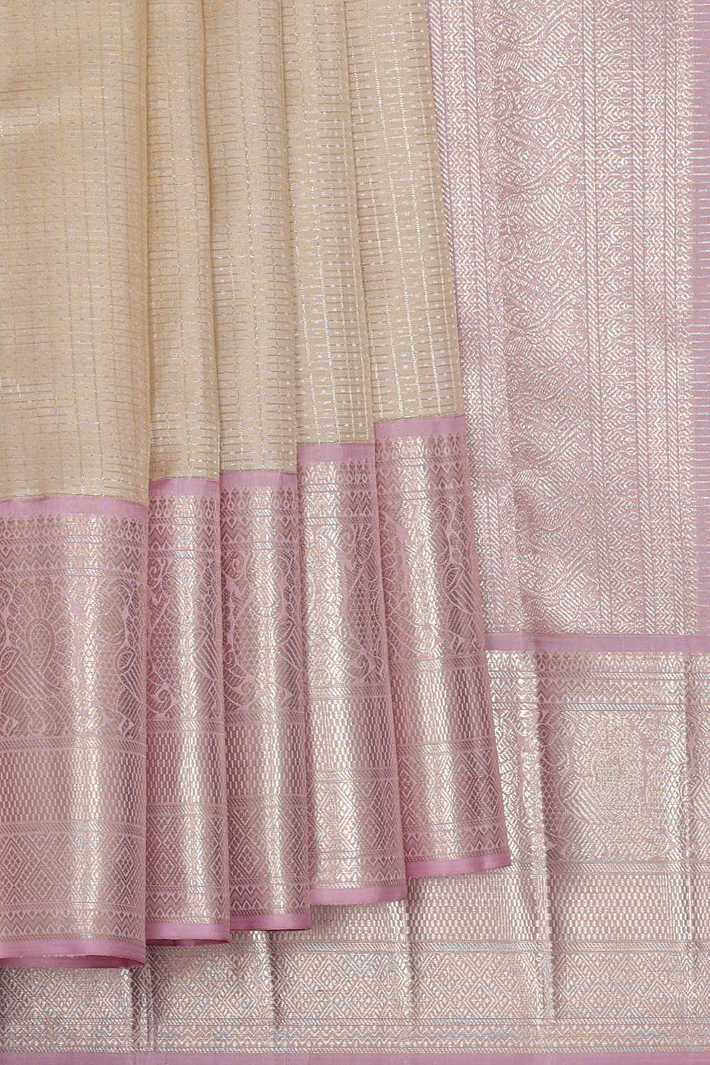Arani Silk Cream Saree