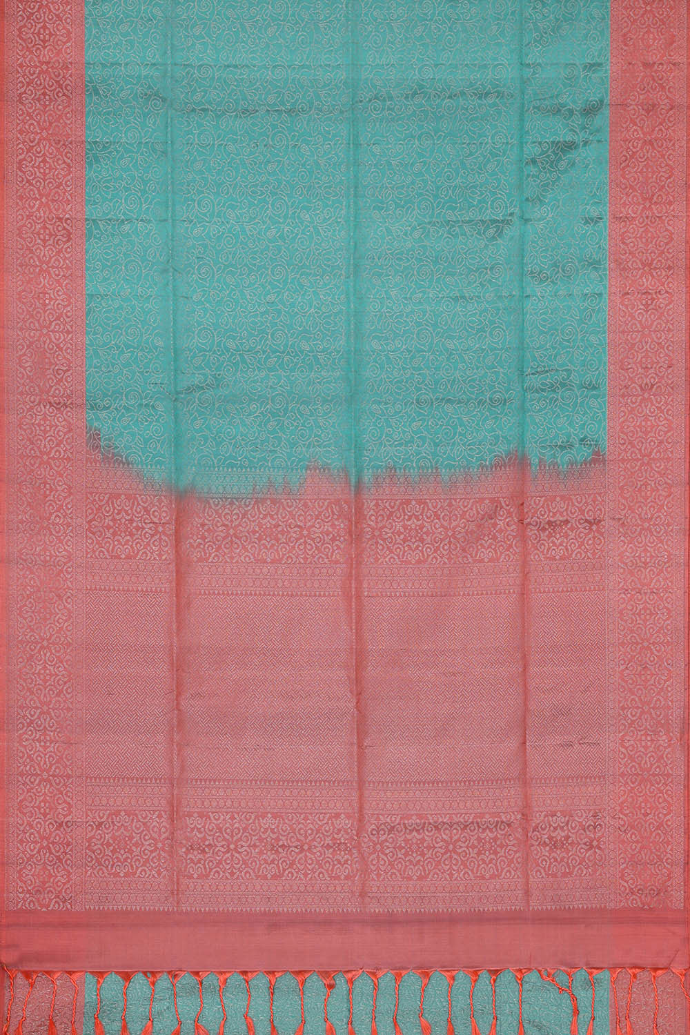 Image of Sea Blue Silk Saree