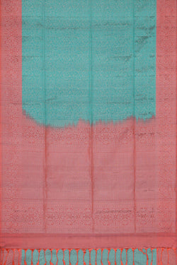 Image of Sea Blue Silk Saree