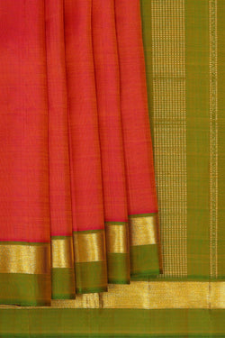Image of Arani Silk Orange Red Saree