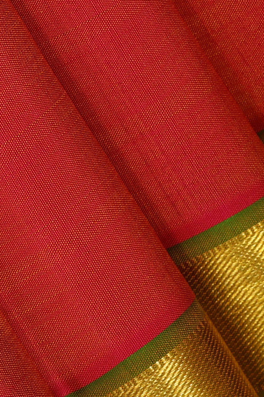 Arani Silk Orange Red Saree