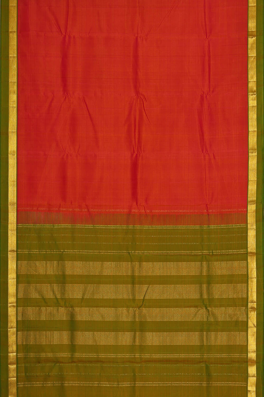 Arani Silk Orange Red Saree