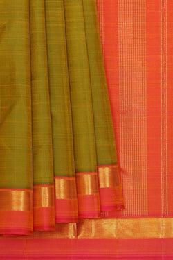 Image of Arani Silk Golden Green Saree
