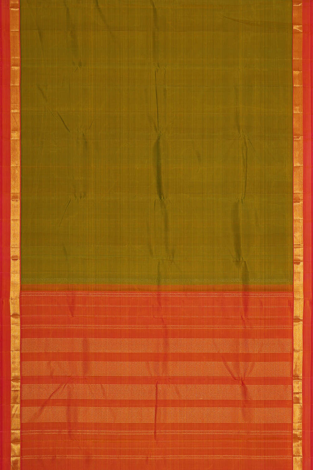 Arani Silk Golden Green Saree