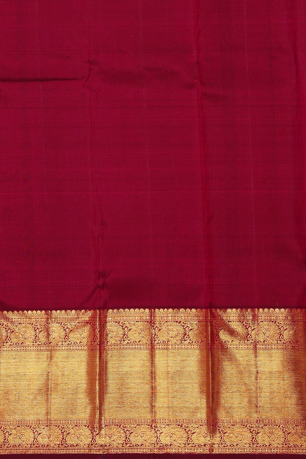 Image of Kanchipattu Dark Red Brocade Saree