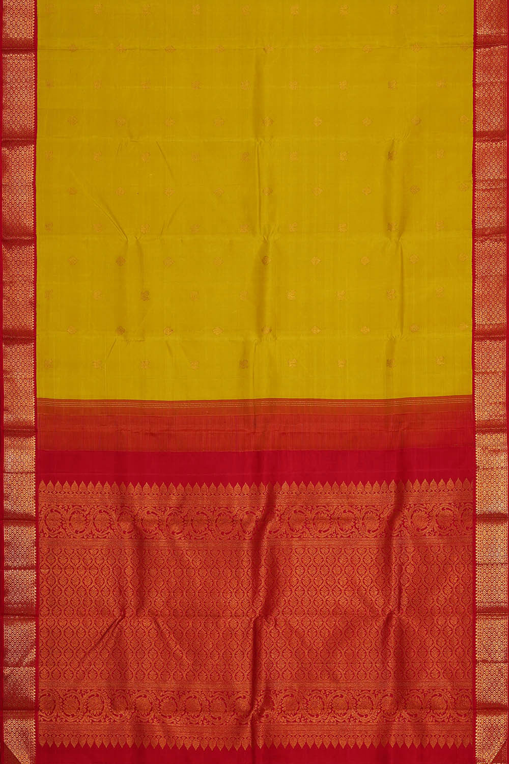 Image of Arani Silk Yellow Saree