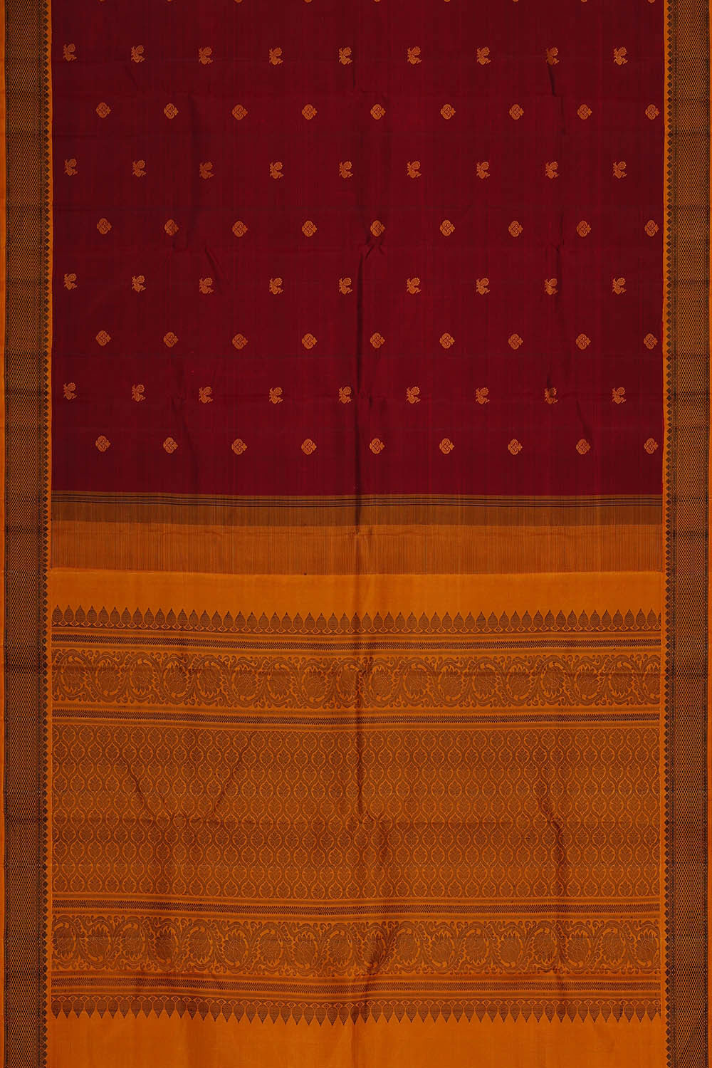 Image of Arani Silk Maroon Saree
