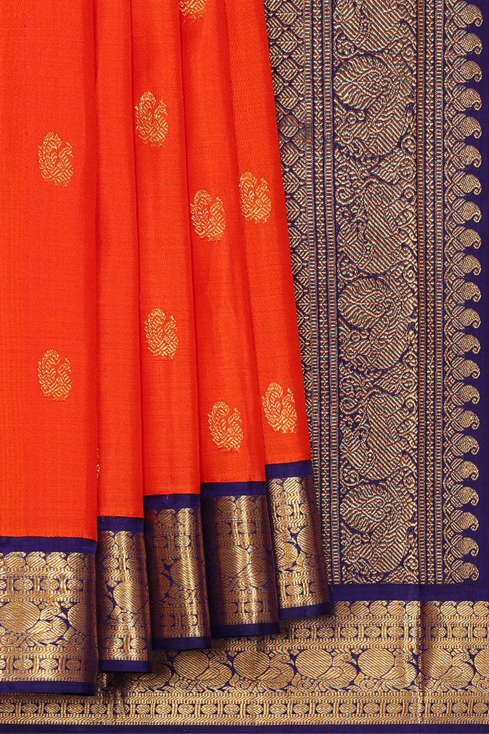 Image of Arani Silk Orange Saree