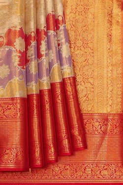 Image of Kanchipattu Multicolour Tissue Brocade Saree