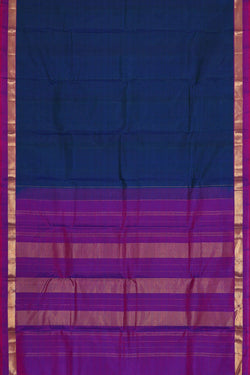 Image of Arani Silk Peacock Blue Saree