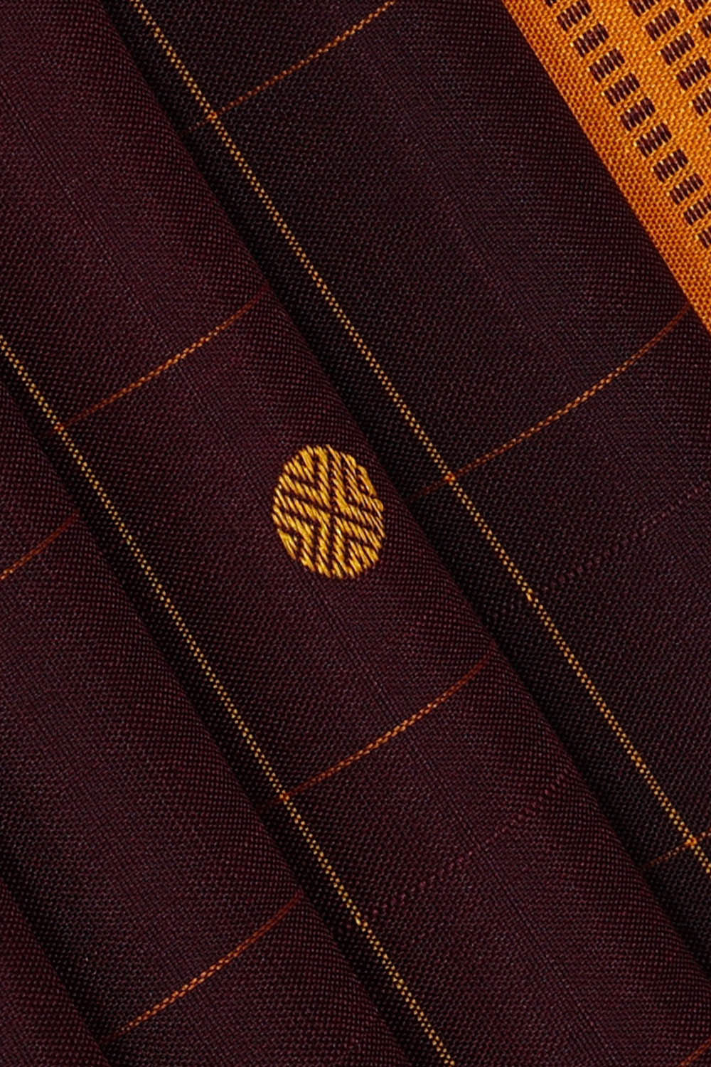 Image of Arani Silk Dark Brown Saree