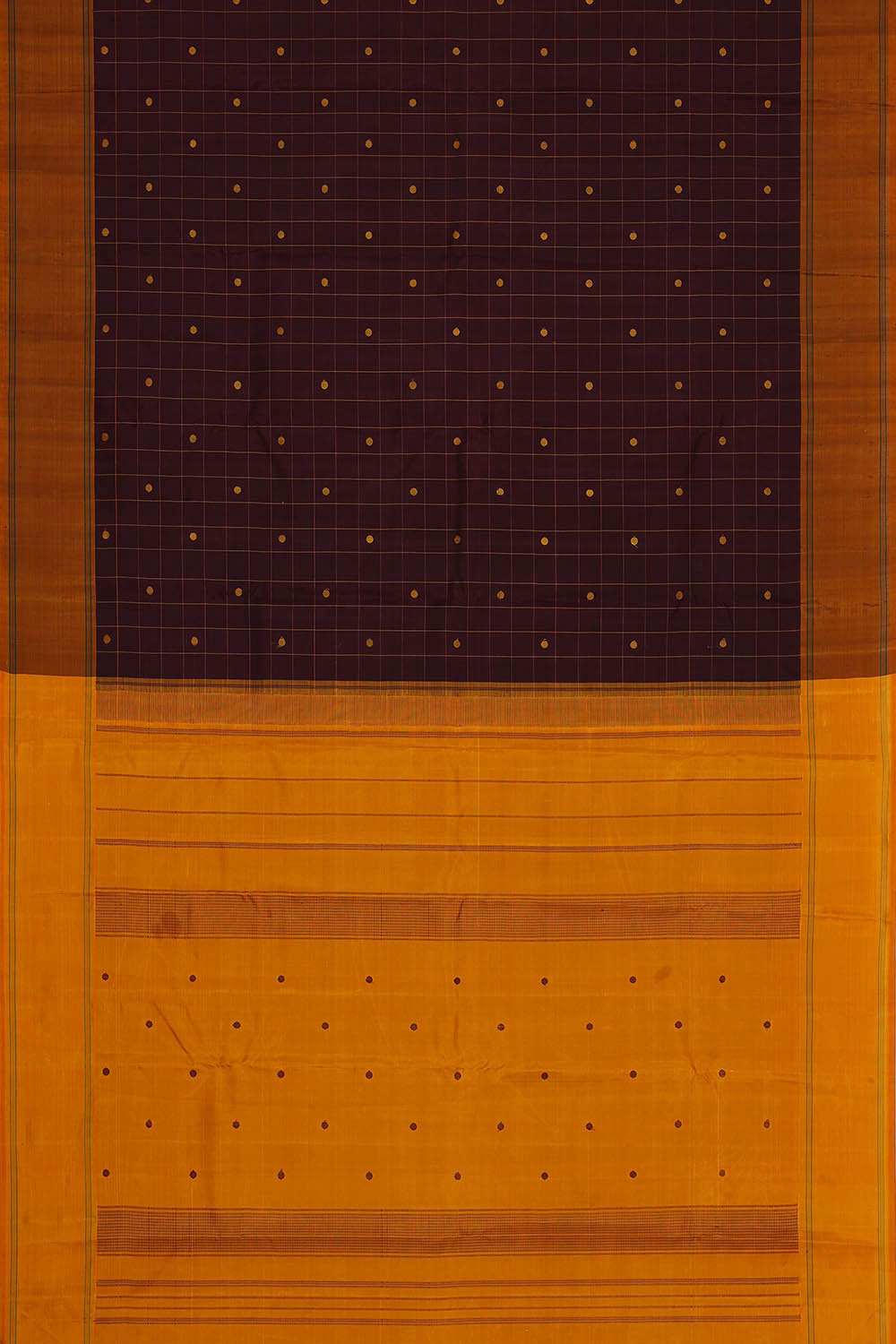 Image of Arani Silk Dark Brown Saree