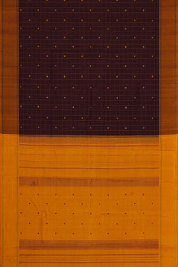 Image of Arani Silk Dark Brown Saree