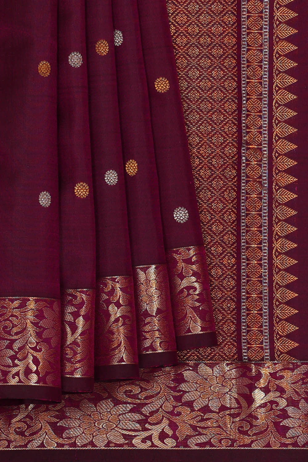 Image of Arani Silk Deep Wine Saree