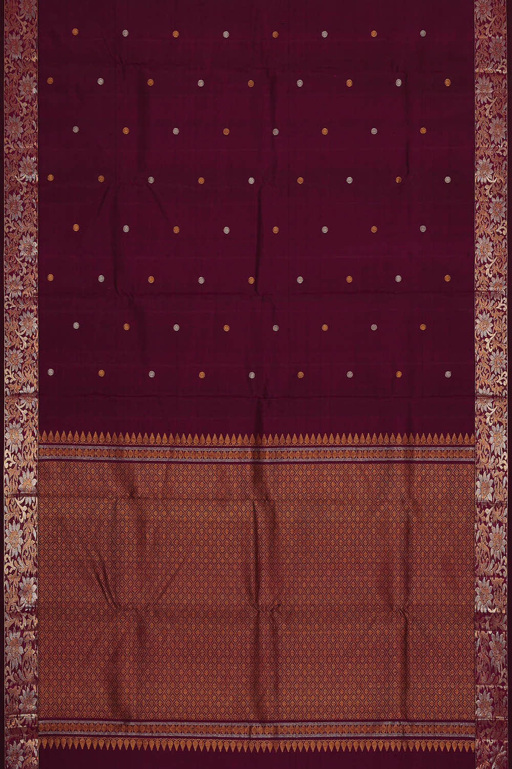 Image of Arani Silk Deep Wine Saree
