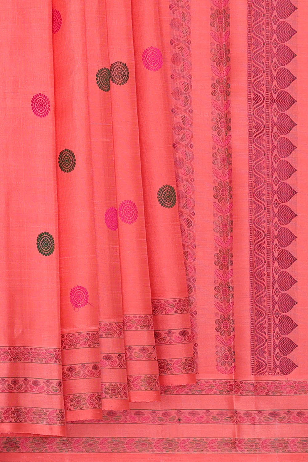 Arani Silk Peach Saree