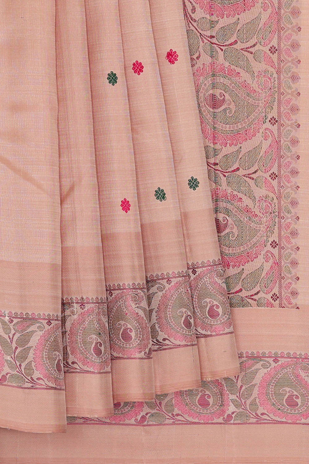 Arani Silk Light Peach Saree