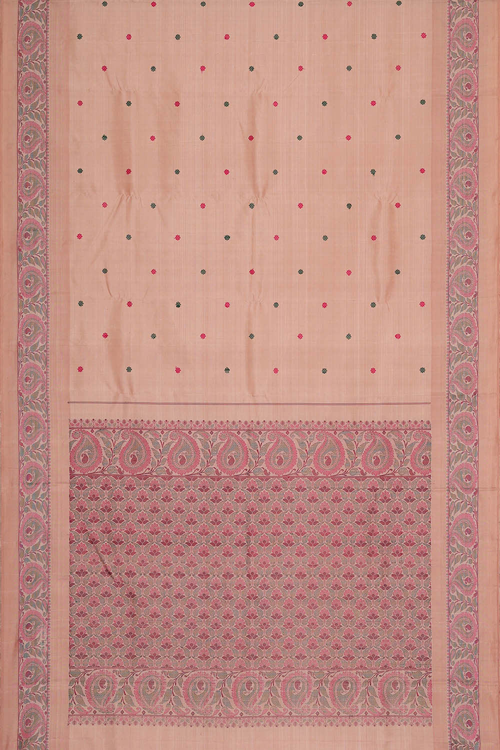 Arani Silk Light Peach Saree