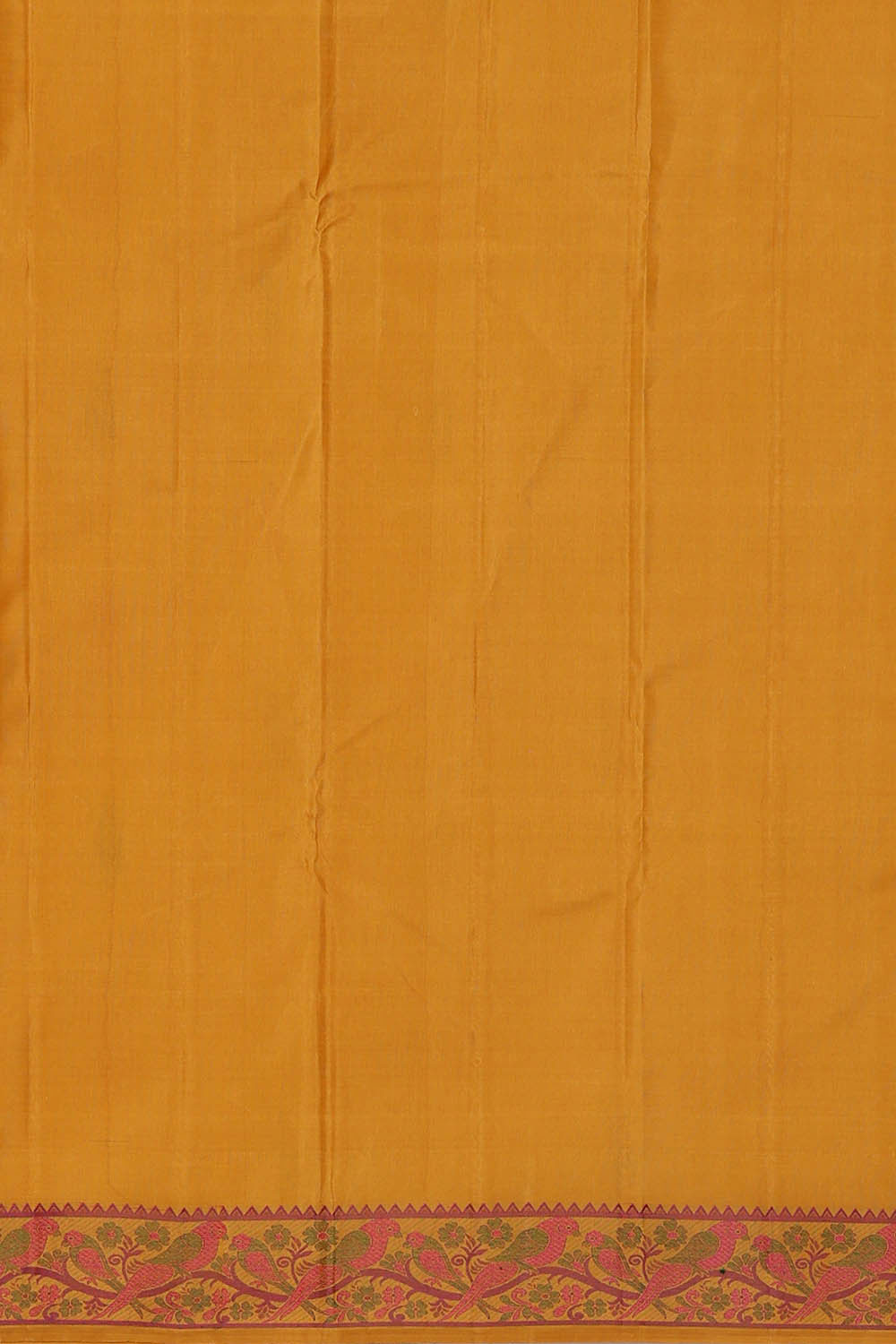 Image of Arani Silk Mustard Yellow Saree