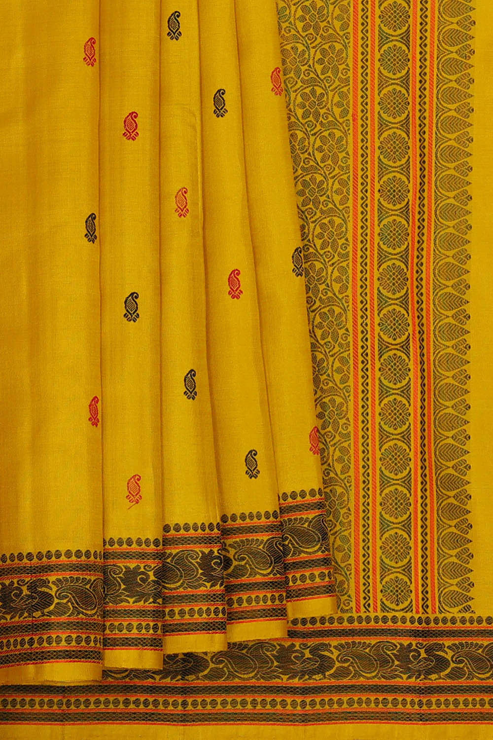 Arani Silk Yellow Saree