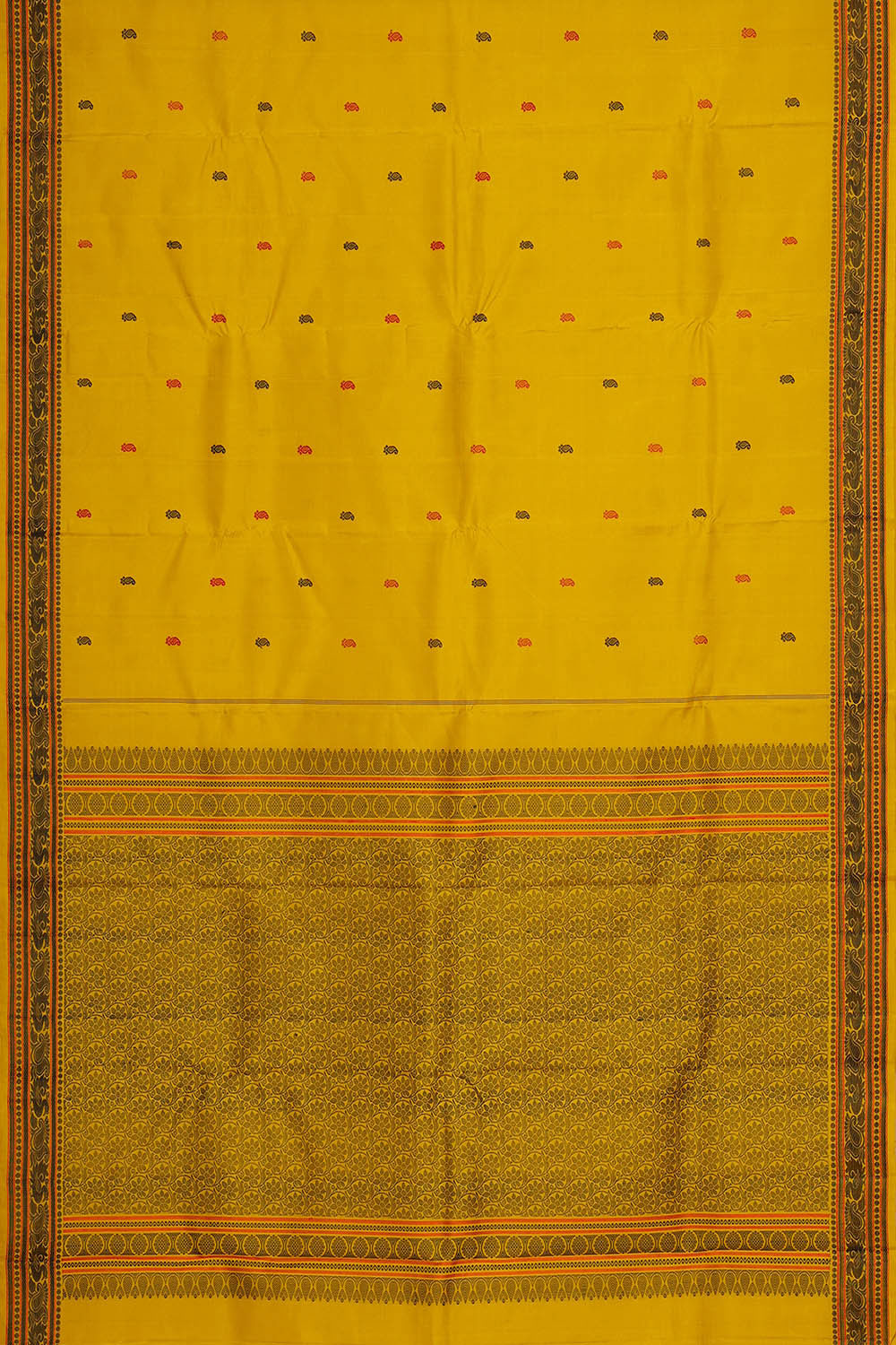 Arani Silk Yellow Saree