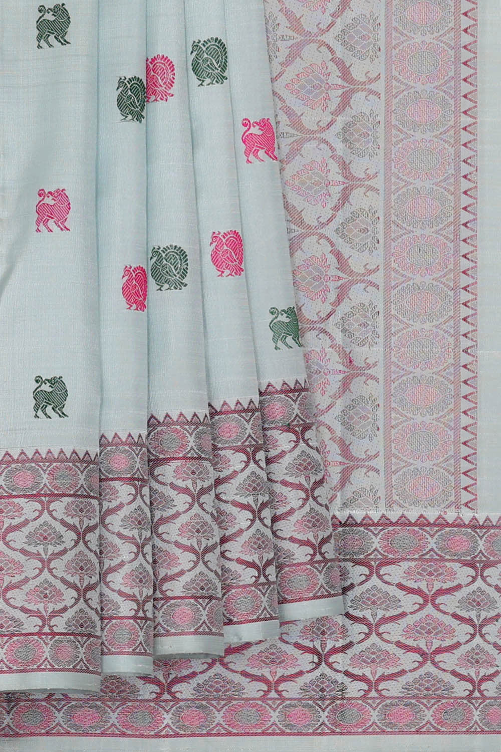 Image of Arani Silk Light Blue Saree