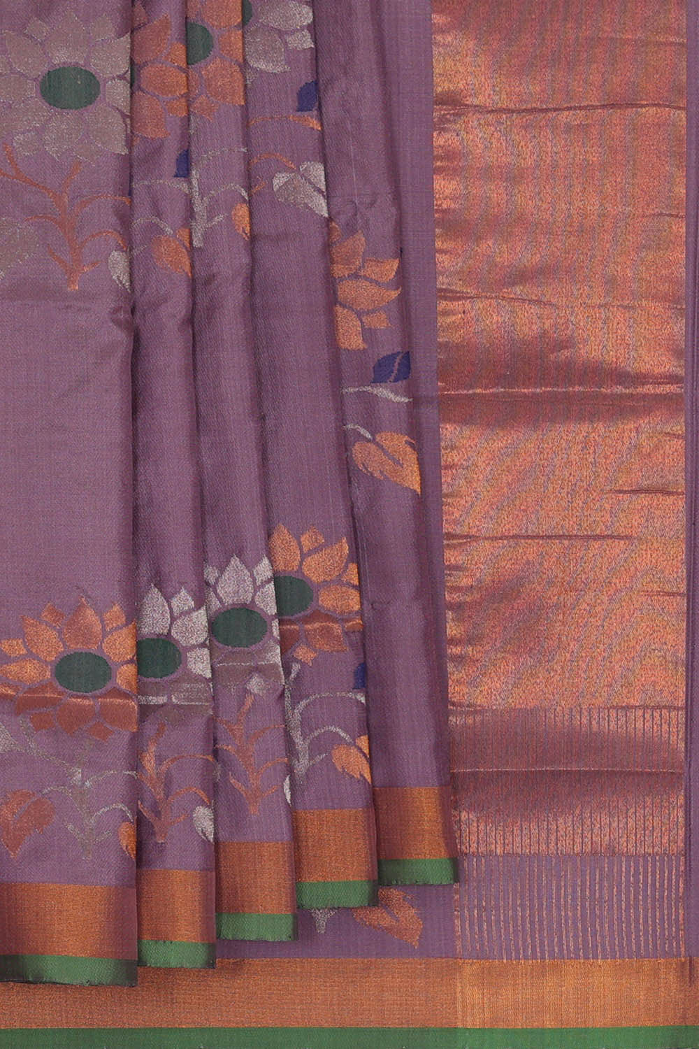 Image of Uppada Silk Dark Lavender Saree