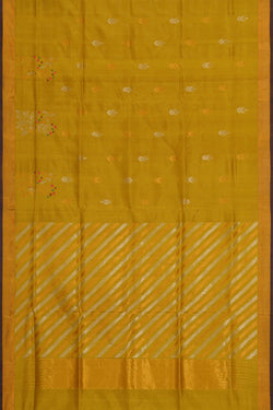 Image of Uppada Silk Greenish Yellow Saree