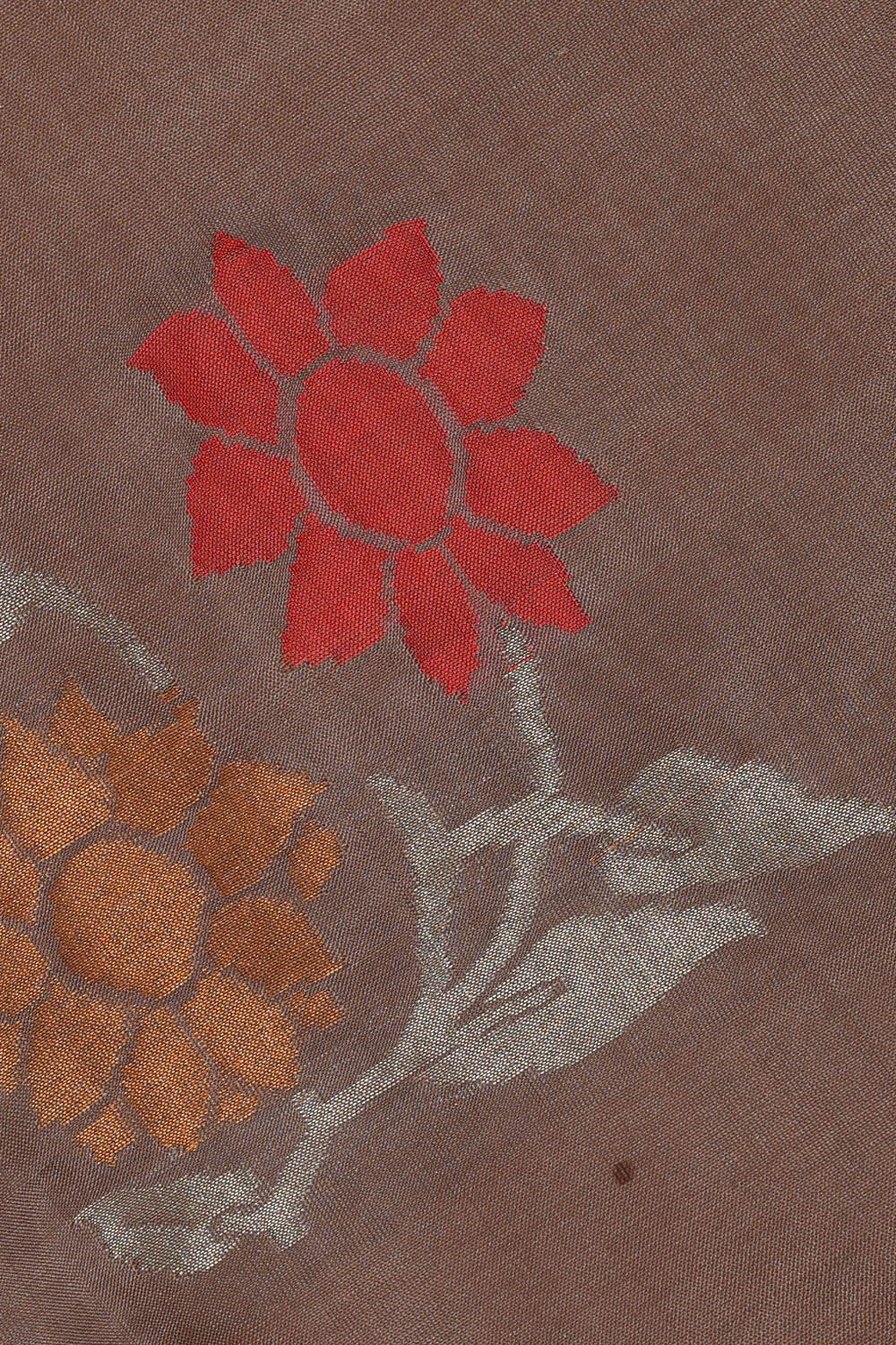 Image of Uppada Silk Cream Yellow Saree