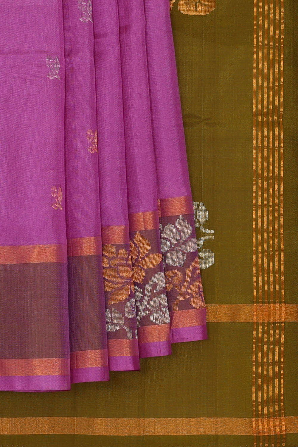 Image of Uppada Silk Lavender Pink Saree