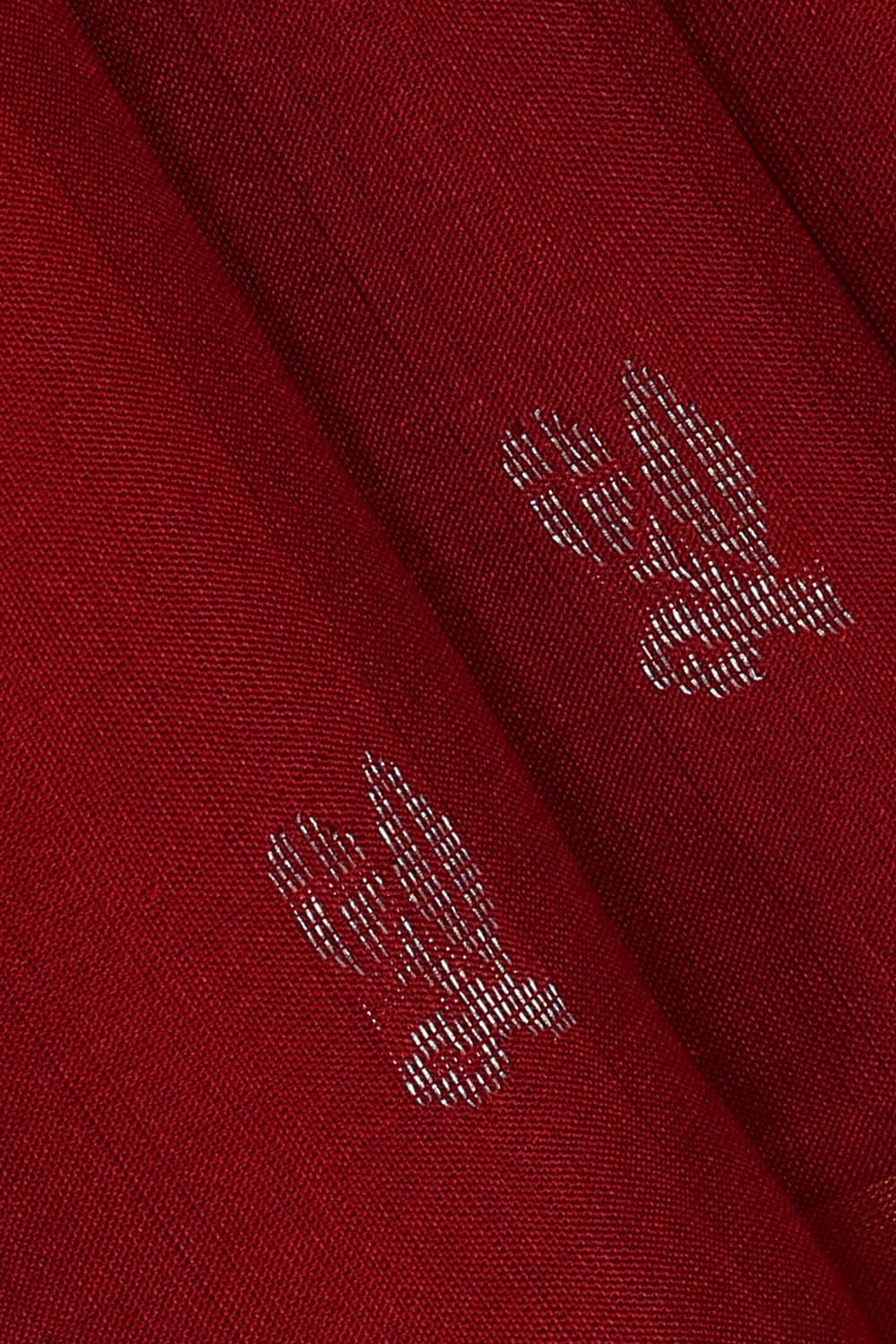 Image of Uppada Silk Dark Red Saree