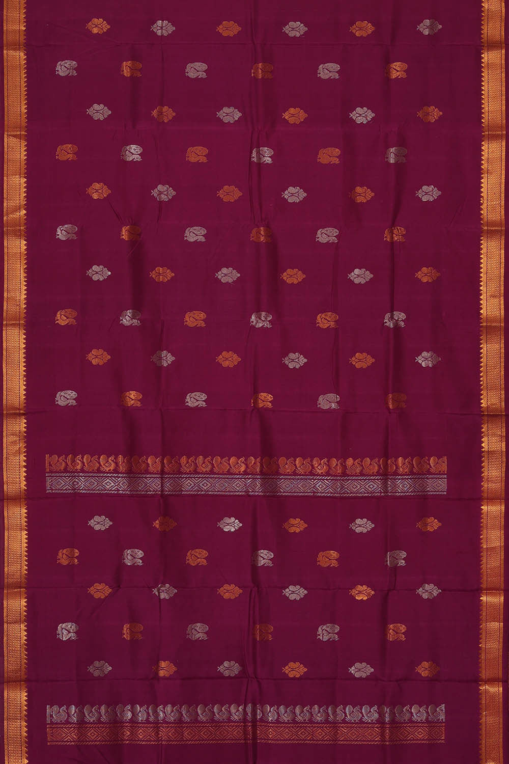 Image of Uppada Silk Magenta Red Saree